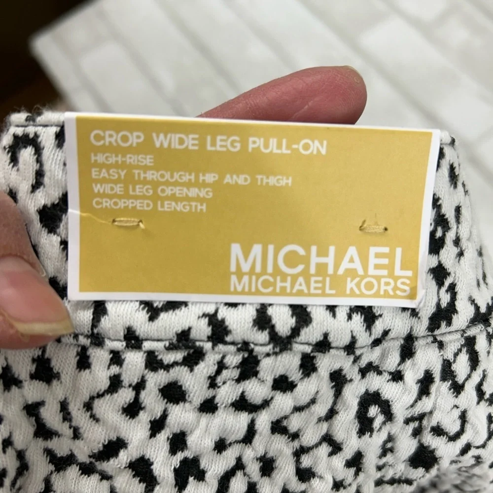 Michael Kors Black and White Patterned Pants